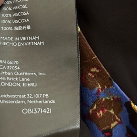 Anthropologie Ruffled Satin Floral Mini Dress-NN5 - Picture 7 of 7